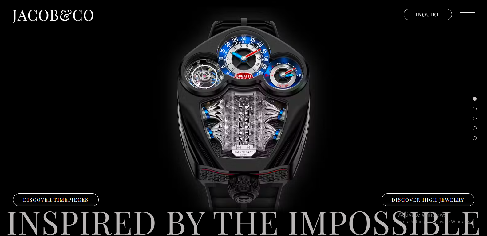 Jacob & Co Watch Website Preview